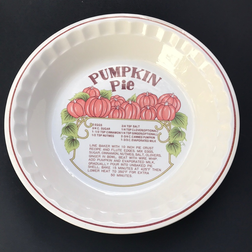 Vintage Hankook Pumpkin Pie Ovenware Dish